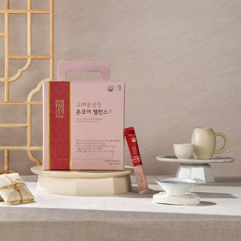 CHEONYANGSAM On-Core Balance Korean Red Ginseng Stick | 6-Year-Old Red Ginseng | 100 Big 15g Sticks | Gift Box