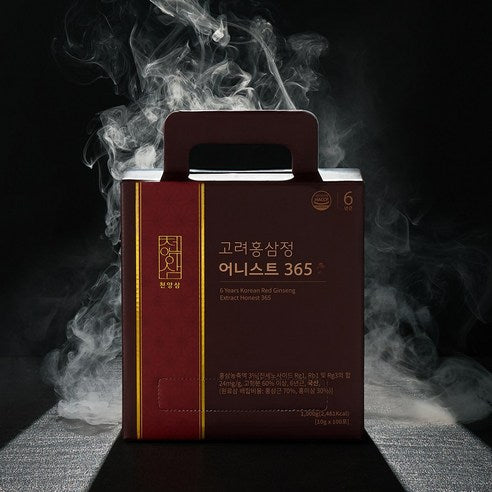 CHEONYANGSAM 6-Year-Old Korean Red Ginseng Extract Honest 365 Stick | 10g × 100 Sticks (1kg) | Ginsenosides 7mg per Stick