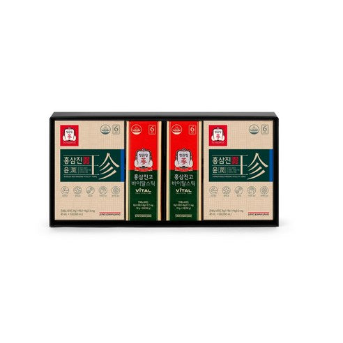 JUNG KWAN JANG Dabolok Special Best Gift Set | Red Ginseng Jinyun 40ml × 10 Pouches + Hongsam Jingo Vital Stick 10g × 20 Sticks