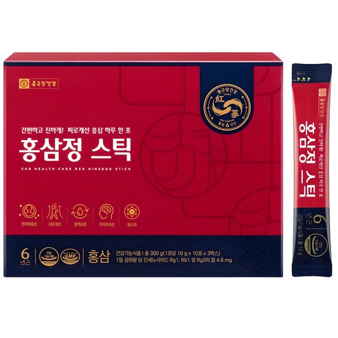 CHONG KUN DANG HEALTH Korean Red Ginseng Extract Stick | 10g × 30 Sticks (300g) | Made in Korea