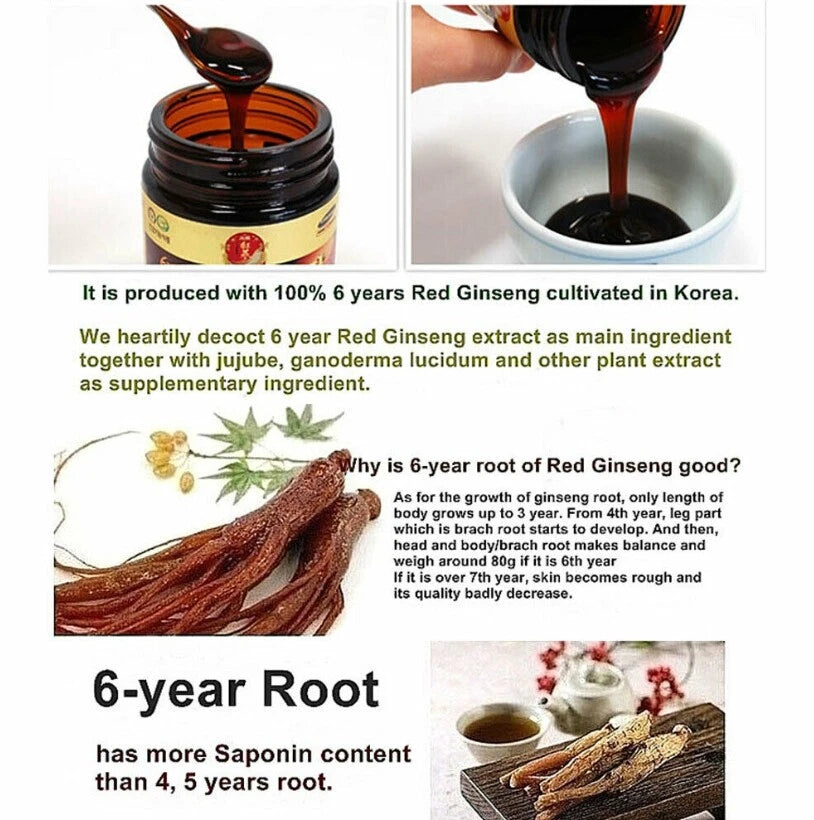 KOREA NO.1 Korean 6 Years Red Ginseng Extract 365, 240g x 4ea Made in korea